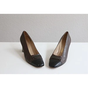 1980's Vintage Ferragamo Designer Italian High Heels Women's Size 8-1/2 to 9 80s - Picture 1 of 8