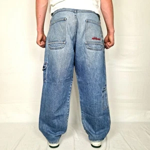 Hip Hop Eblood Blue Denim Jeans - 38W 31L Blue - Picture 1 of 3
