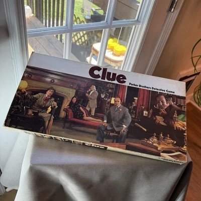 Clue Parker Brothers 1972 Juego de Mesa Vintage 100% Completo Madera Peones Foto 1 de 4