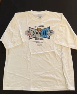NEW Vintage 2004 Super Bowl XXXVIII Patriots Panthers Reebok T-Shirt Sz 2XL XXL - Picture 1 of 3