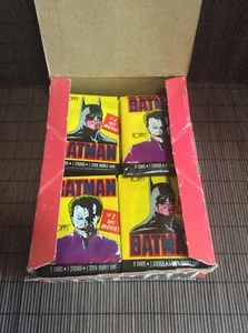 1989 TOPPS - BATMAN Series 1 - PARTIAL WAX BOX - LOT of 22 SEALED WAX PACKS!! - Picture 1 of 11