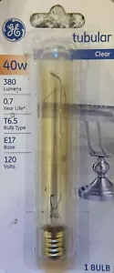 GE 40-Watt T6.5 Clear Tubular Old Style Light Bulb w/ Intermediate Base - NEW - Picture 1 of 1