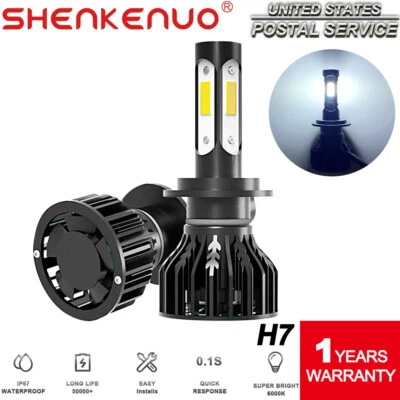 LED 车头灯 HID 高/低光束灯泡 H7 6000K 适用于梅赛德斯-奔驰 GLK350 2010-2015 — 第 1/4 张图片