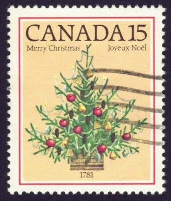 Árvores de Natal do Canadá sc#900: 1781, usadas - Imagem 1 de 2