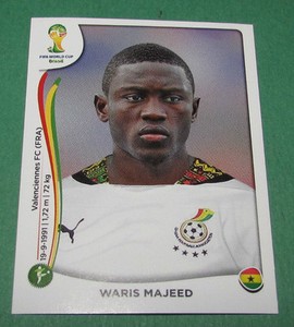 #540 WARIS MAJEED GHANA PANINI FOOTBALL FIFA WORLD CUP BRAZIL 2014 BRAZIL