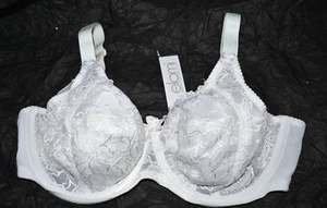 NWT Elomi 8410 Jasmine Four Part Lace Underwire full cup Bra White 34DDD - Picture 1 of 2