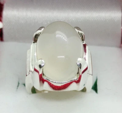 Natural Dur e Najaf 925 Sterling Silver Hand Crafted Ring, Oval Quartz Ring - Image 1 of 4