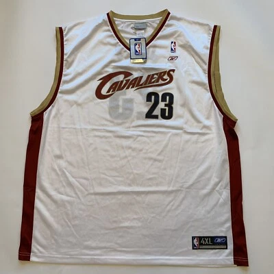 Camiseta deportiva retro vintage blanca de los Cleveland Cavaliers LeBron James #23 4XL NUEVA CON ETIQUETAS Foto 1 de 4