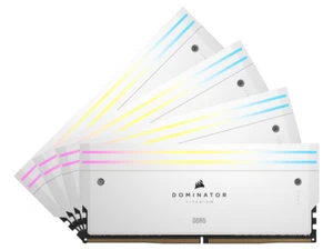 Corsair 64GB (4x16GB) DOMINATOR® TITANIUM RGB DDR5 CL32 - CMP64GX5M4B6400C32W - Picture 1 of 1
