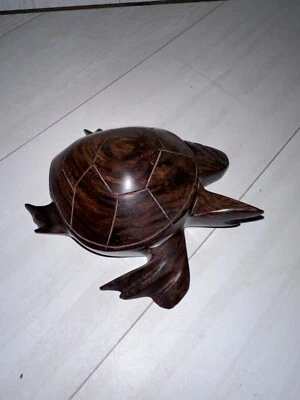 Tortuga Madera Madera Estatua Figura Estatuilla Arte Tallado Naturaleza Natural Marrón Animal Foto 1 de 4