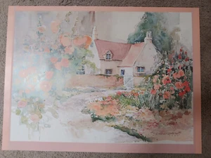 Dawna Barton 1986 Garden House Signed Print - Picture 1 of 6