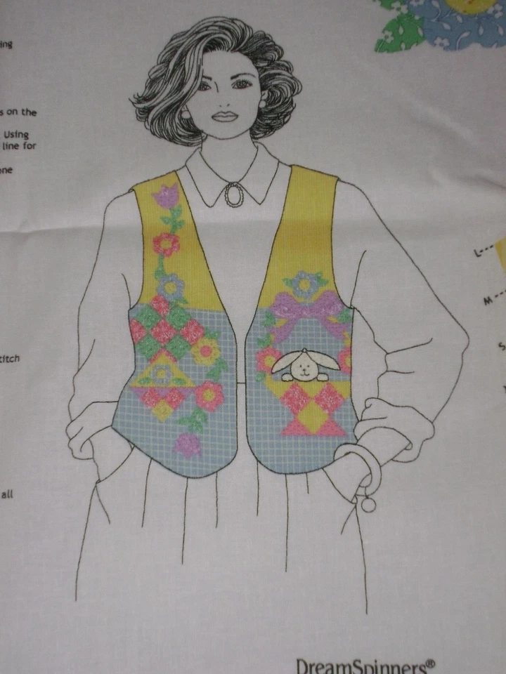 Cranston V.I.P. Panel FLOWER BASKET VEST Easter Spring - Image 1 of 3