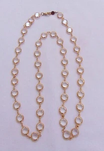 Bisel de cristal austriaco vintage años 80 tono dorado garra de langosta nuevo #27 - Imagen 1 de 4