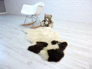 ALFOMBRA DE PIEL DE OVEJA GENUINA MARRÓN CREMA ALFOMBRA PELUDA ALFOMBRA INCREÍBLEMENTE SUAVE CUBIERTA DE SILLA 354 - Imagen 1 de 10
