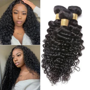 Yaki Curly Kinky 6Bundle Peruvian Virgin Human Hair Extensions Weave Sew In Weft - Picture 1 of 28