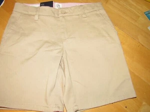 NWT new GAP girls sz 5 low rise bermuda shorts 9" inseam adjustable waist - Picture 1 of 2