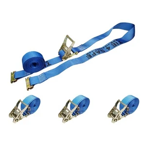 4 Pack 2" x 20' E-Track Ratchet Tie Down Strap Truck Trailer Enclosed Cargo Van - Foto 1 di 7