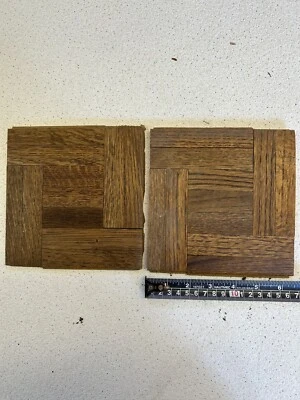 Baldosas de parquet de madera 6 1/2" X 6 1/2", nuevas, sin acabado, estilo desconocido Foto 1 de 2