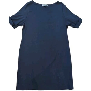Karen Scott Cotton Cuffed-Sleeve Dress Cuffed Short Sleeve Intrepid Blue SZ XXL - Picture 1 of 4