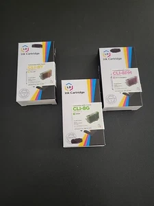 Set Of 3 LD Ink Cartridge Compatible With Canon CLI-8 Yellow, Magenta, And Green - Picture 1 of 4