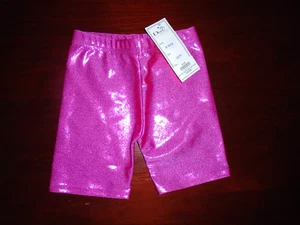 DORI CREATIONS GIRLS SHORTS SIZE 6X LAME COLOR PINK ELASTIC WAIST - Picture 1 of 2