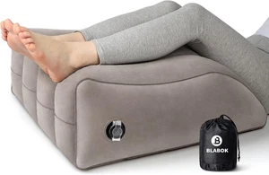 Wedge Pillow for Sleeping - Inflatable Leg Elevation Pillow for Swelling,Circula - Picture 1 of 12