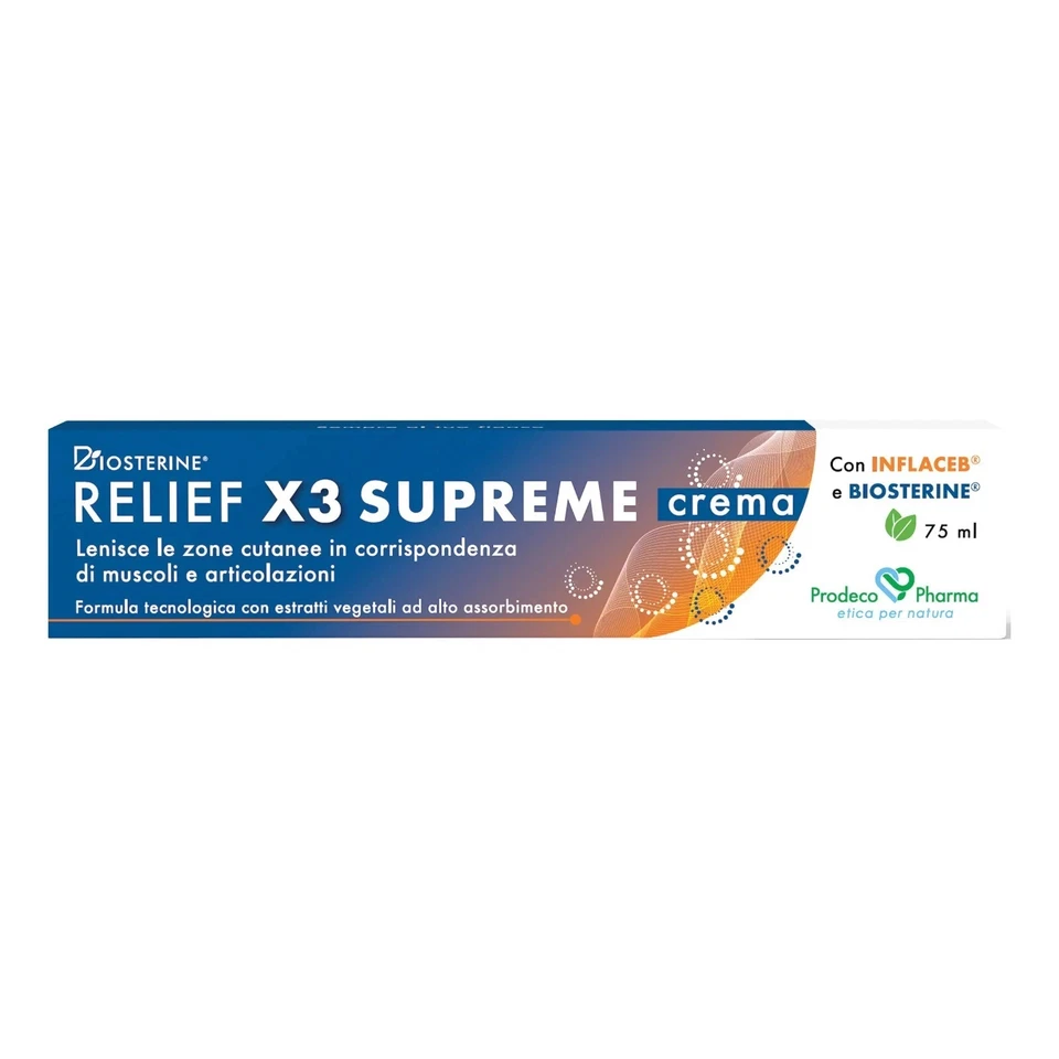 PRODECO PHARMA BIOSTERINE RELIEF X3 SUPREME CREMA 75ml PRODOTTO A SCADENZA BREVE 30/11/2025