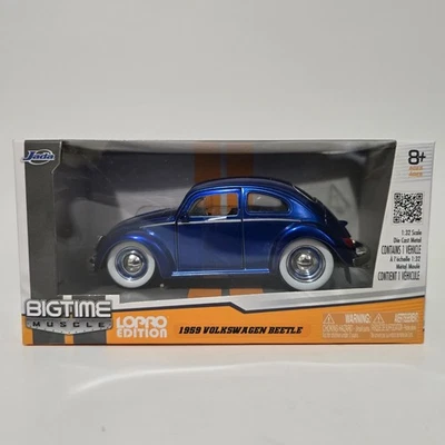 VW Volkswagen Beetle 1959 Jada Bigtime Muscle escala 1/32 AZUL edición Lopro  Foto 1 de 4