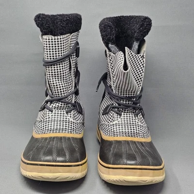 Botas de nieve vintage Sorel para mujer talla 8 negras/blancas Foto 1 de 4