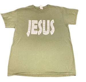 T-Shirt Gildan grün Unisex Jesus Grafik Christian Faith Tee Größe M - Bild 1 von 4