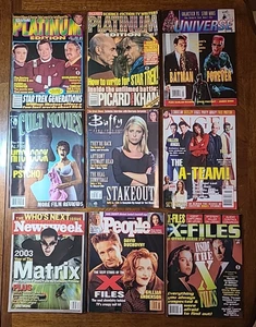 Sci-fi Horror Magazines, Lot of 9. Vintage, X-Files, Trek, Buffy, Angel, Matrix - Bild 1 von 10