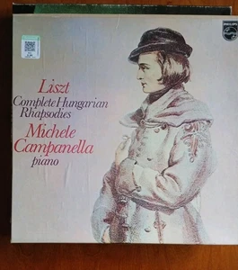 Michele CAMPANELLA- LISZT Complete Hungarian Rhapsodies, 4xLP Box Philips Italy - Picture 1 of 1