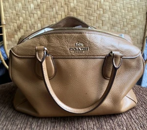 COACH Luxury Pebbled Brown Vintage Leather Bennett Handbag Bag - Picture 1 of 12