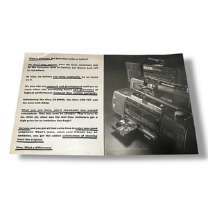 Sistema de disco compacto AIWA 1988 doble página anuncio impreso original vintage - Imagen 1 de 3