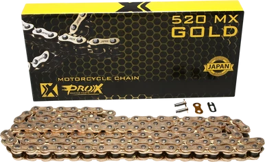 Pro-X 520 MX Chain Gold 120 Link 07.RC520120CG Foto 1 de 2