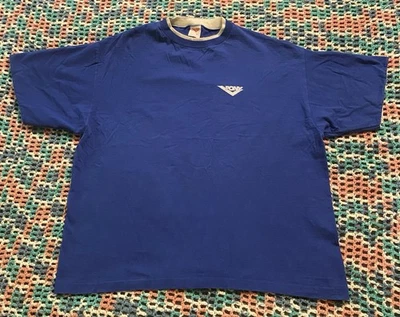 Vintage 90’s Made In USA PONY Roll Up Double Sleeve Blue T Shirt Sz XL (25x27) - Image 1 of 4