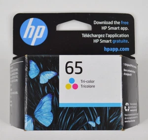 Cartucho de tinta genuino tricolor HP 65 N9K01AN noviembre 2023 fecha NUEVO SELLADO - Imagen 1 de 5