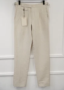 Men Suitsupply Pants Linen & Cotton Beige Brentwood Size EU44 UK/US34 - Picture 1 of 8