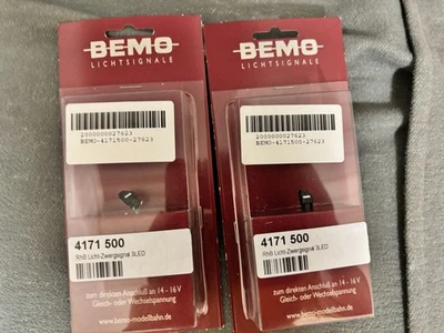 Bemo H0 H0m 4171 500 2 Stück Lichtsignal Zwergsignal neu OVP - Bild 1 von 3