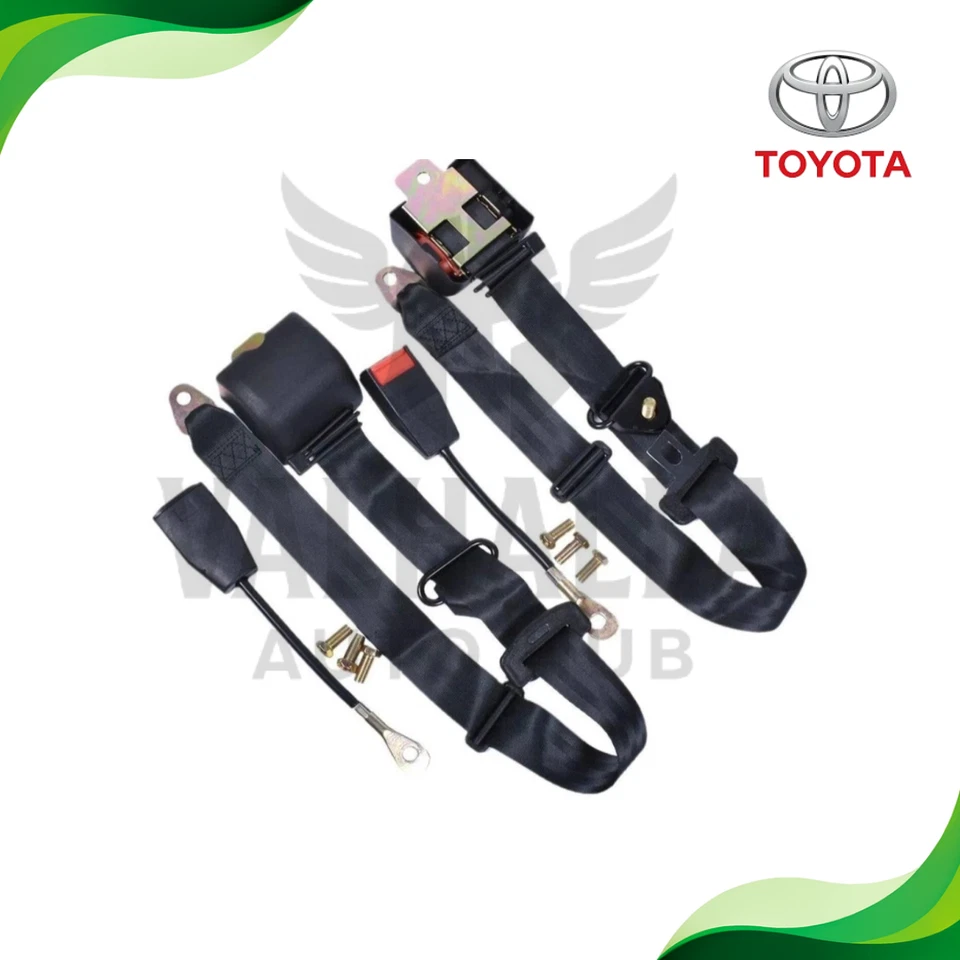 Cinturones de seguridad delanteros aptos para todos Toyota 4Runner 2 piezas resistente 3 puntos negros Foto 1 de 4