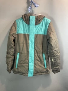 686 Girls Ella Snowboard Jacket Colorblock Green & Blue Water Proof Size Medium - Picture 1 of 22