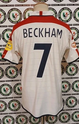 BECKHAM EURO 2004 ENGLAND SHIRT MAGLIA CALCIO FOOTBALL SOCCER CAMISETA MAILLOT - Photo 1/4