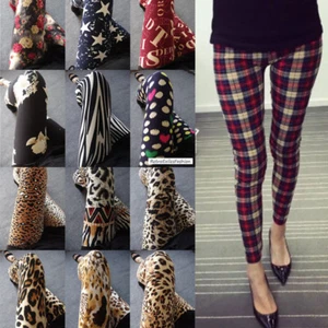 Neueste beliebte 88 Muster Funky Karos Blumendrucke Damen enge Leggings Hose - Bild 1 von 97