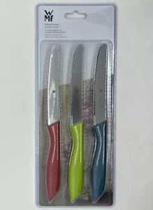 WMF Coltello per Vespri Coltelli per Panini Set 6 Pezzi Rosso Verde Blu 23cm - NUOVO & IMBALLO ORIGINALE - Foto 1 di 3