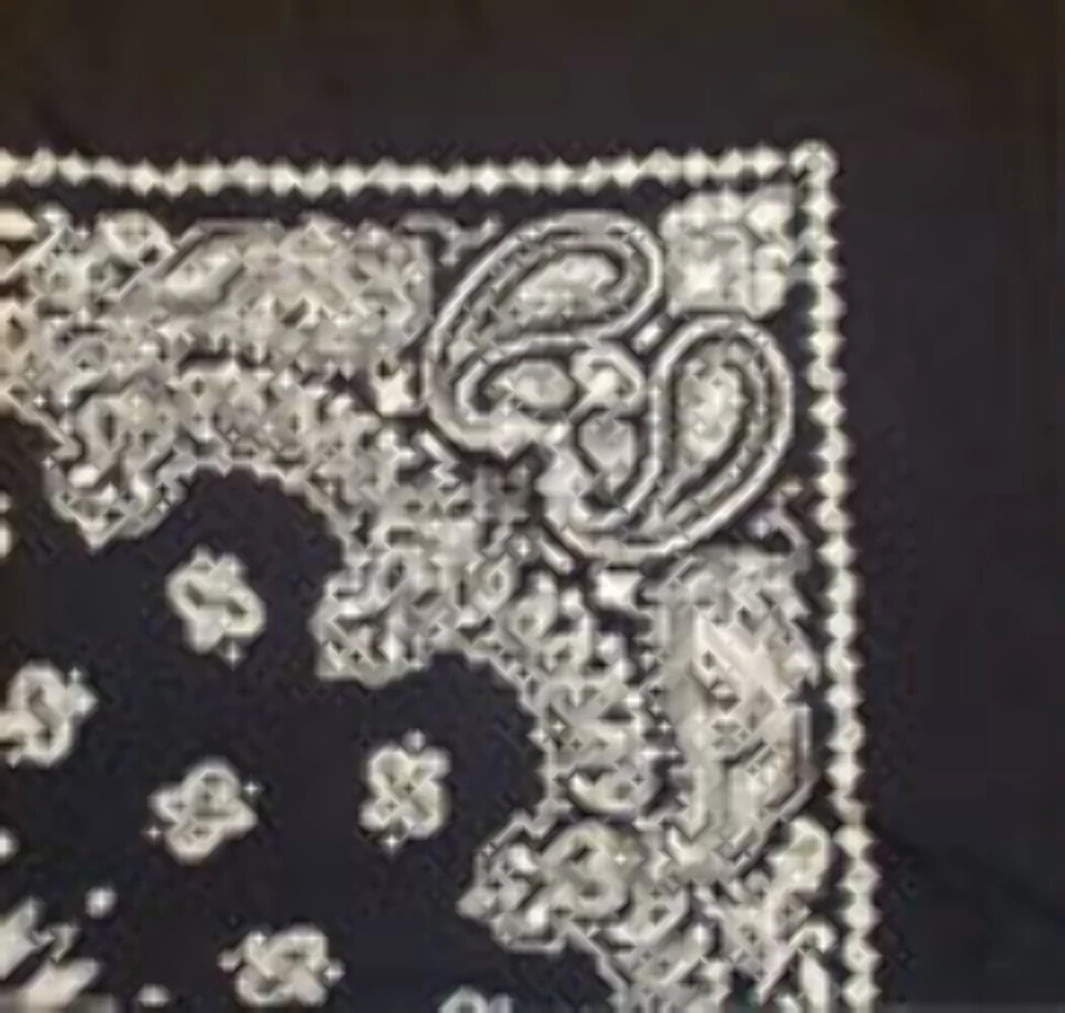 Rothco Trainmen Paisley Bandana - 22" X 22" - Black w/White Print - Image 1 of 1