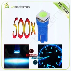 500X T5 74 73 70 17 18 37 17 5050 1SMD Ice Blue Wedge Car LED Gauge Light Bulbs - Picture 1 of 6