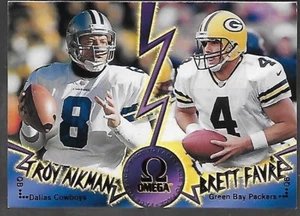 Troy Aikman/Brett Favre 1998 Pacific Omega Face to Face #10 Packers Cowboys - Bild 1 von 2