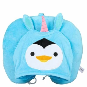 Children travel neck pillow / storage - Penguin Buddies on Tour Pip bag unicorn - Picture 1 of 9