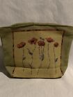 IOSIS Paris Small Red Poppies Tapestry Cosmetics Trinket Jewelry Bag  NWOT
