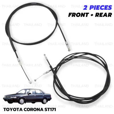 For Toyota Corona ST171 AT171 Sedan 1987 - 92 Hood +Trunk Open Release Cable Foto 1 de 4